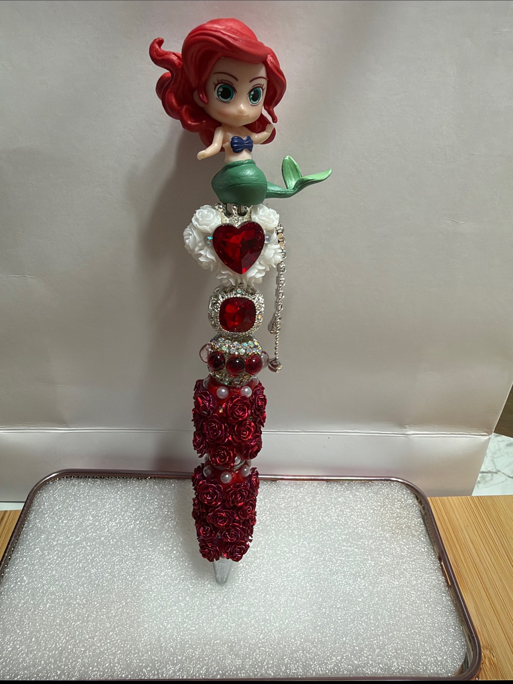 Whimsical Red Mermaid Decorative Accent Pen